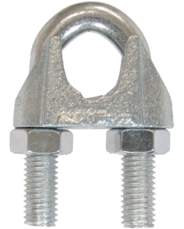 Morsetto MM5 a cavallotto MAURER zincato per fune - DIN741 A003 FUNE 3/16.