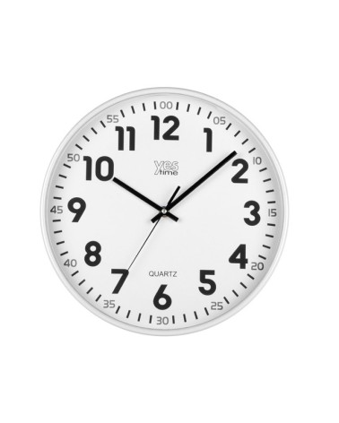 Orologio da parete 30CM in abs, di colore bianco. Linea YesTime ART. 00720YB