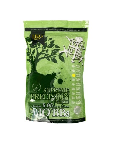 PALLINI BIO 0.25G BBs WHITE 1KG DIAMETRO 5,95MM ART. 4000R COD. VF9-PBB