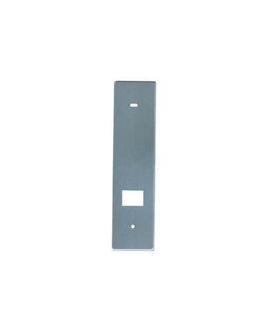Placca in inox per avvolgitore Normale. Interassi mm.185 da foro a foro. Dimensioni: 220x55mm.
