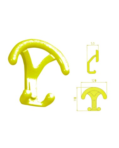 Portabito in nylon serie Dumbo BIANCO Larghezza mm. 120, altezza mm. 118, sprogenza mm. 53.