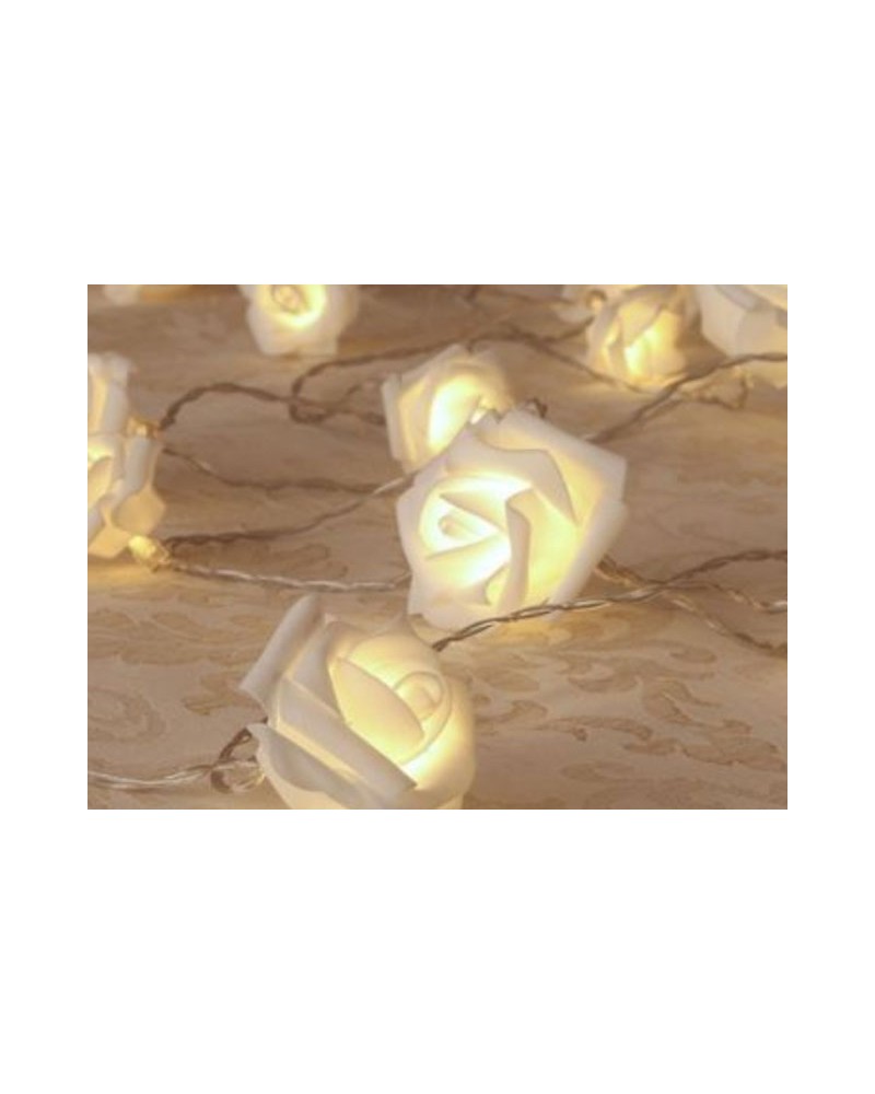 ROSE BIANCHE A BATTERIA 10 LED MT1,50 N.14218228