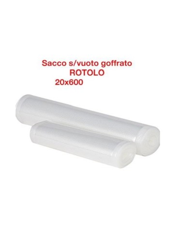 ROTOLO SACCO SOTTOVUOTO GOFFRATO 20X600CM 2PZ