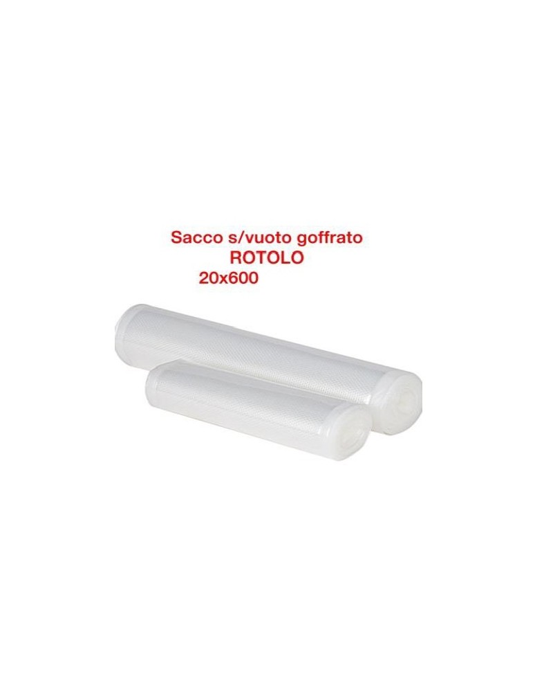 ROTOLO SACCO SOTTOVUOTO GOFFRATO 20X600CM 2PZ