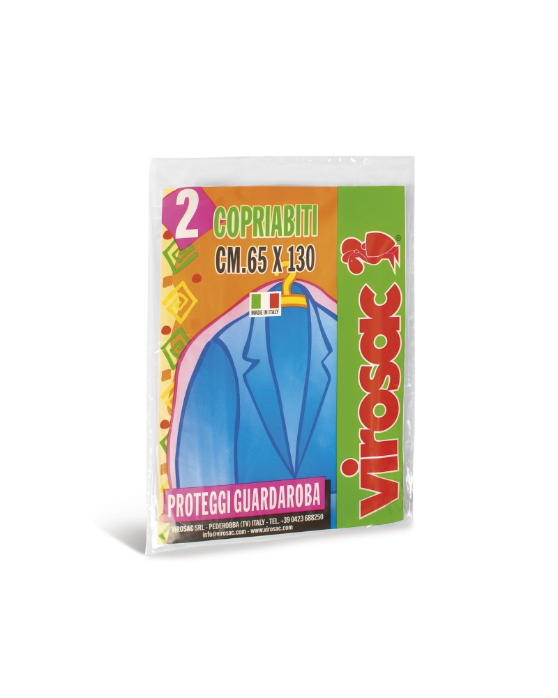 SACCHI COPRIABITI 65X130CM 2 PEZZI
