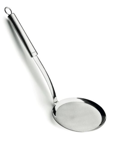 SCHIUMAROLA CON RETE FITTA IN ACCIAIO INOX ART. 2451