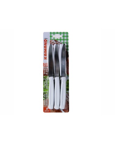SET 6 COLTELLI BISTECCA KAIMANO BIANCHI