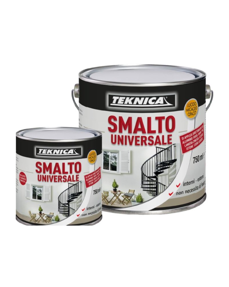 SMALTO UNIVERSALE SUPPORTI DIFFICILI MICACEO ALLUMINIO LUCIDO FONDO / FINITURA 750ML TEKNICA TK17-5437