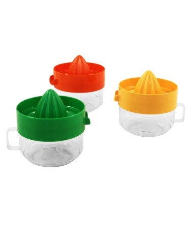 Spremiagrumi in plastica per uso alimentare, colori assortiti.