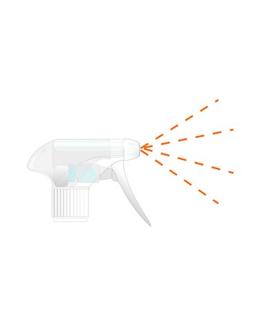 SPRUZZATORE / EROGATORE TRASPARENTE/BIANCO SPRAY ART. SP05-A2 28/410