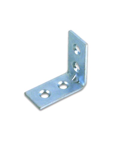 Squadretto ad angolo 3X3CM ferro zincato. Spessore mm. 2, larghezza mm. 15.