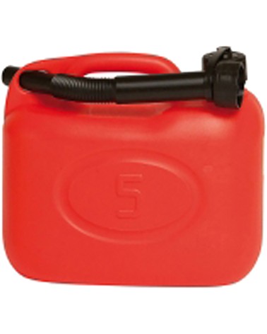 Tanica 20LT MAURER in plastica HDPE per carburanti - approvato CE/UN - rossa - con beccuccio