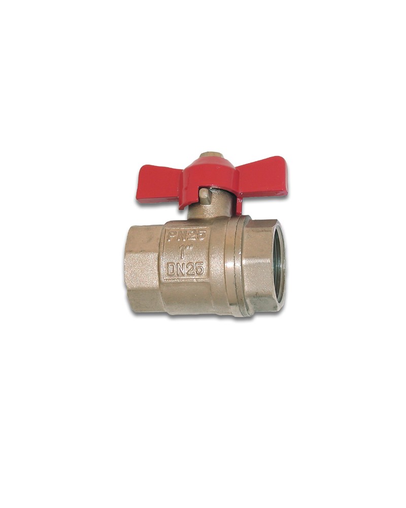 Valvola a Sfera femmina/femmina con farfalla. FF 1/2