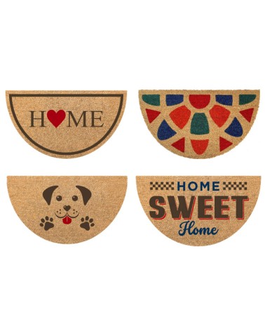 ZERBINO GULLIVER MEZZALUNAZerbino in cocco fondo vinile. cm 40x70 Fibra 100% cocco naturale. Stampa con colori acrilici. Ottima 