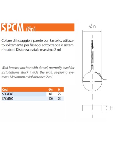 COLLARE TUBO PELLET diametro 80 NE
