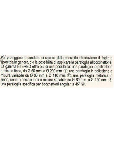 PARAFOGLIA ZINCATA diametro 60-120