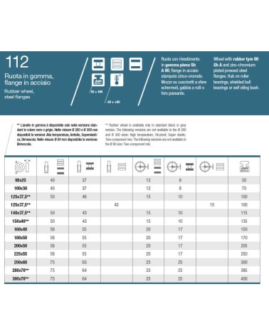 RUOTA RIC GOM PIENA  80X25