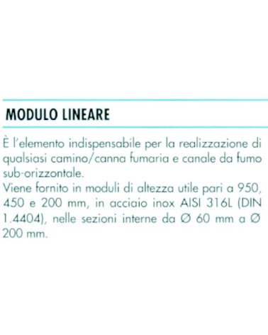 TUBO UNICO INOX 25 CM 100 