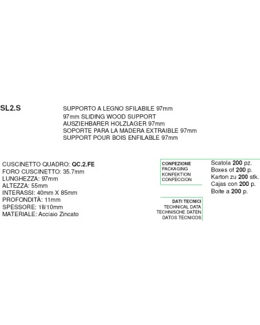 SUPP.QUAD.X LEGNO SFIL. 92