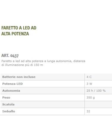 FARETTO LED ALTA POTEN 3 W