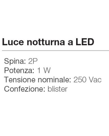 LUCE NOTTURNA A LED BIANCA