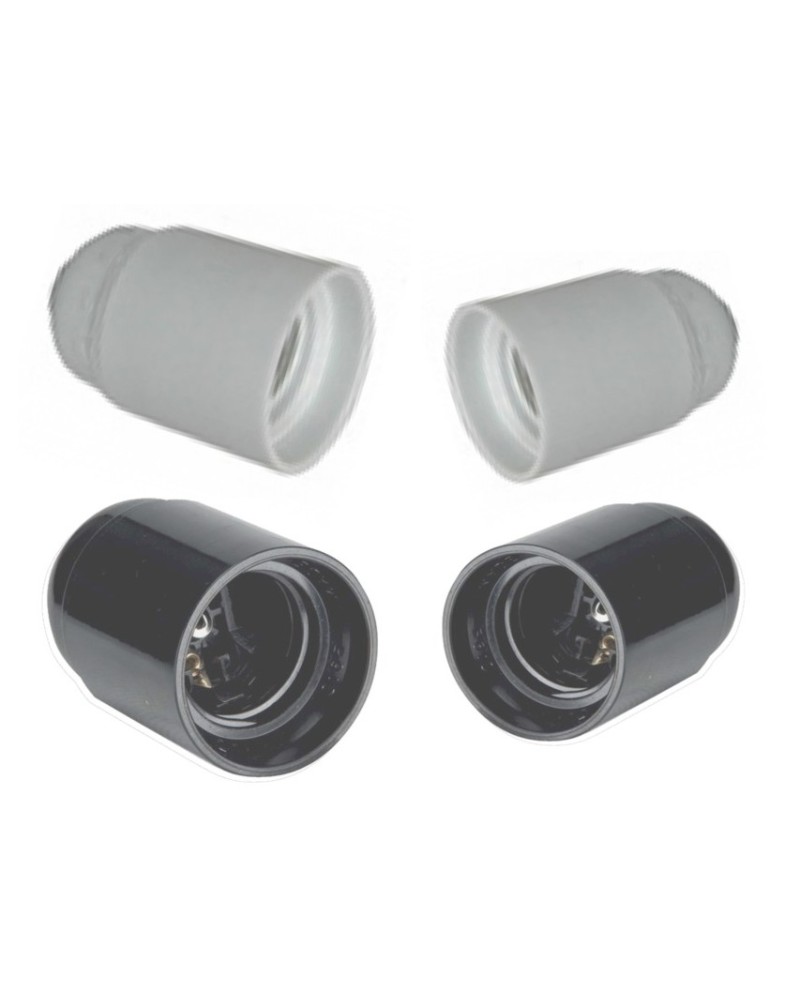 PORTALAMPADA NERO E27     