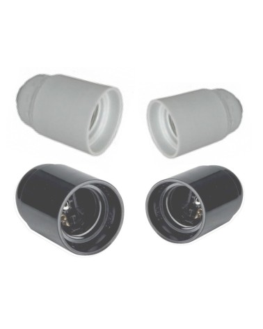 PORTALAMPADA NERO E27     