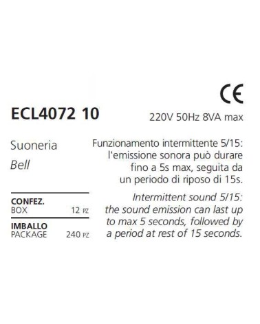 SUONERIA MYLIFE 220V BIANC