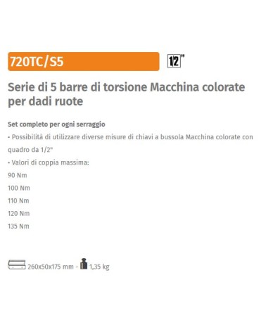 720TC/S5 BARRE DI TORSIONE
