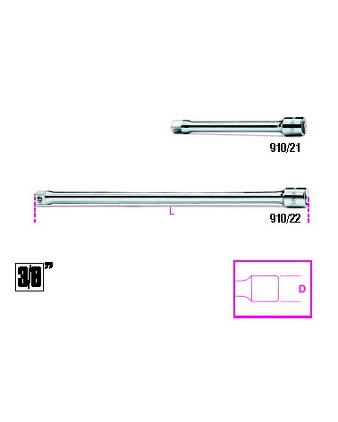 910/21 PROLUNGA 125MM 3/8 