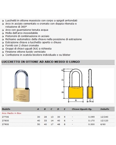 LUCCHETTO OTT.30 ARCO MEDI