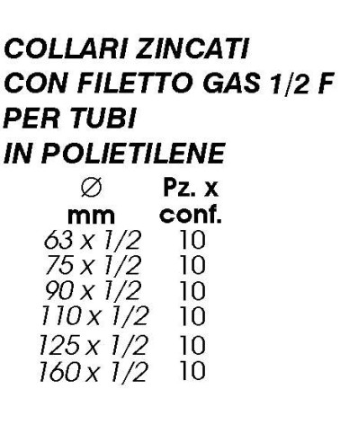 COLLARE   C/MANIC 1/2  diametro 63