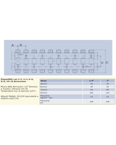 COLLETTORE COMPL 3/4 4+4  