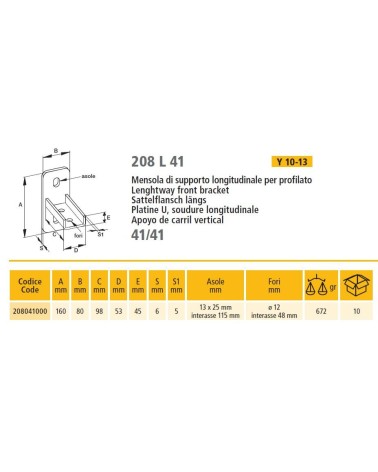 PIASTRA LONGITUD. X 41-41 