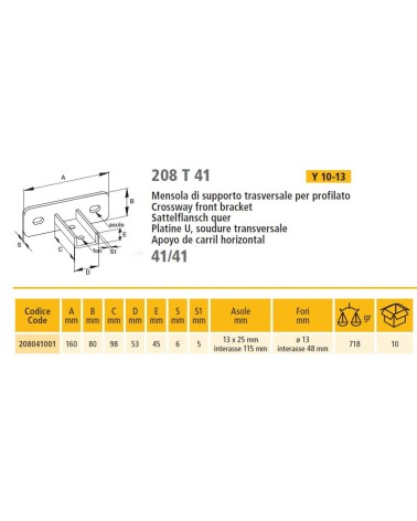 PIASTRA TRASVERS. X 41-41 