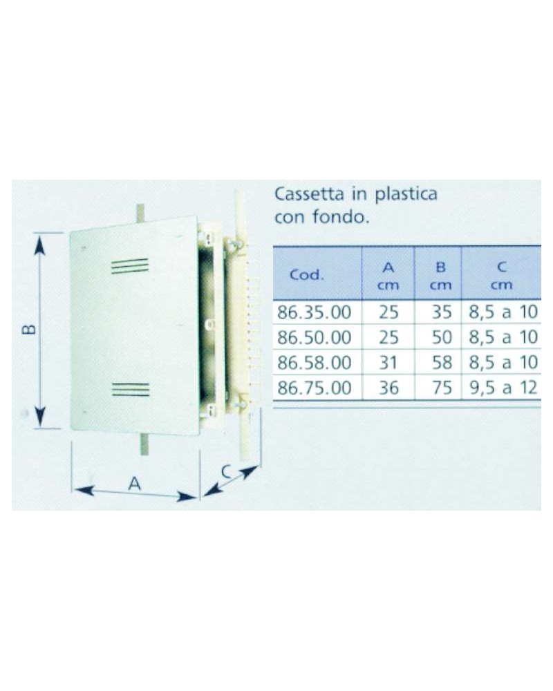 CASSETTA CON FONDO 25X50  