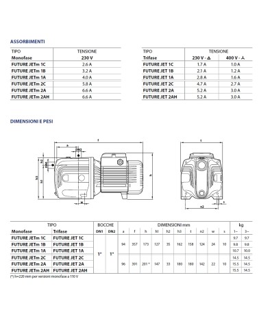 POMPA FUTURE JET 1HP AUTOA