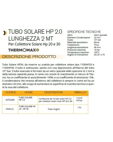 TUBO SOLARE HP 2.0        