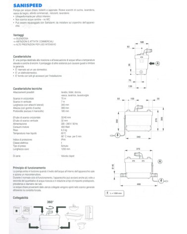 POMPA SANISPEED PLUS+     