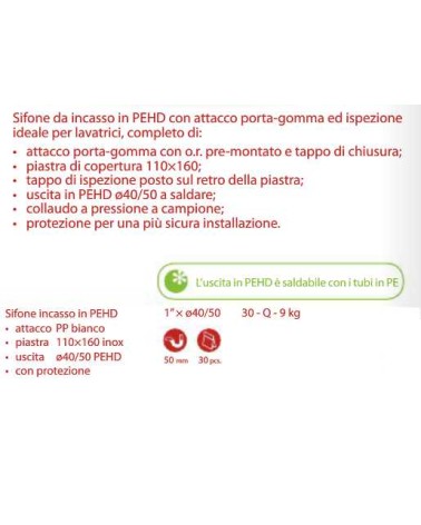 SIFONE INCASSO LAVAT COMPL