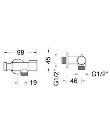 PRESA ACQUA C/RUB+SUPP.CRO