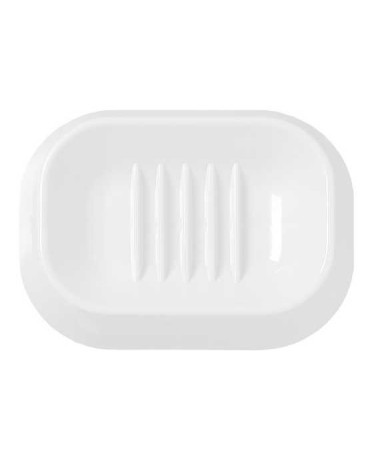 PORTA SAPONE OVALE BIANCO 