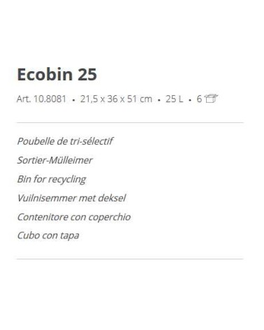 PATTUMIERA ECOBIN 25 BLU  