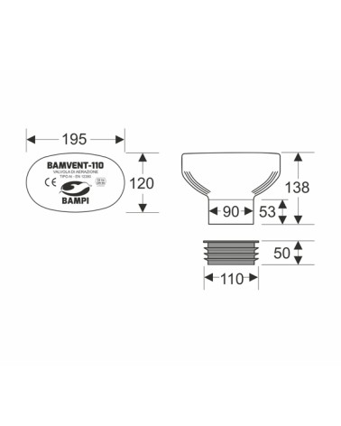 VALVOLA BAMVENT DN75/110  