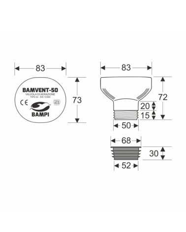 VALVOLA BAMVENT DN32/63   
