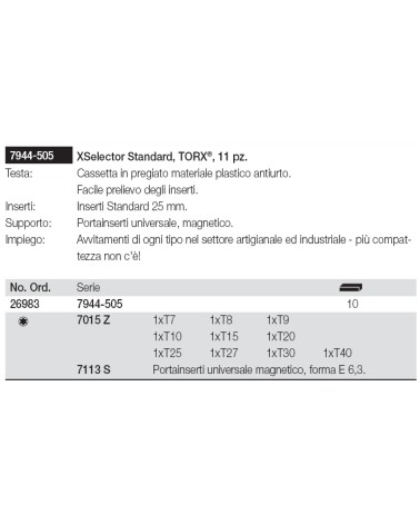 BOX INSERTI MIX 12PZ TORX 