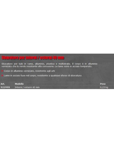 SBAV INT/EST X METAL diametro 40MM