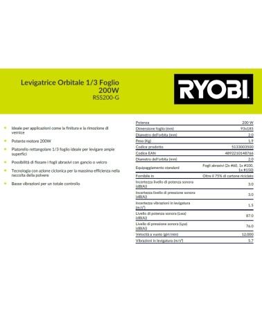 LEVIGATRICE ORB RSS200-G  