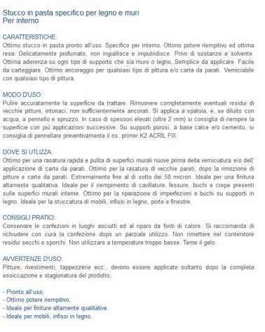 STUCCO IN PASTA K2  250 GR