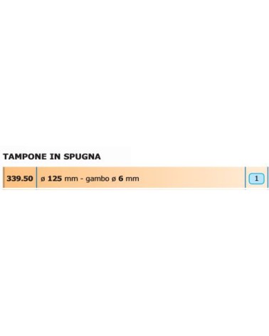 TAMPONE SPUGNA diametro 125 6mm   